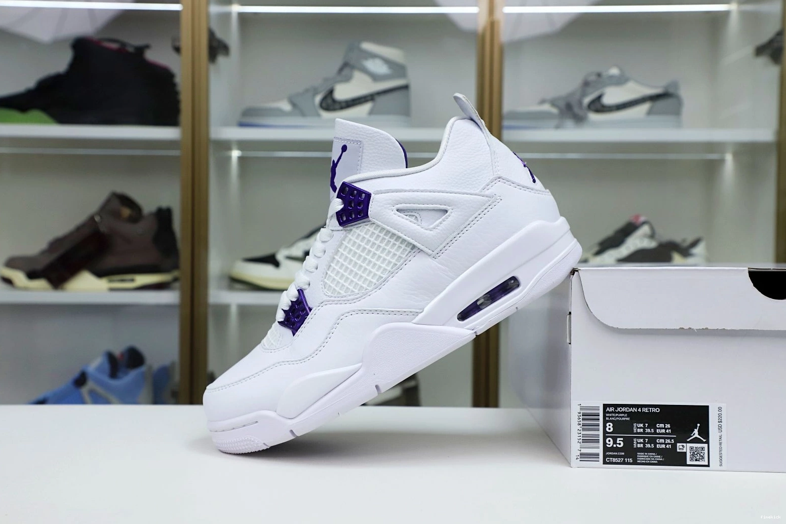 METALLIC JORDAN 4 AIR PURPLE 0128